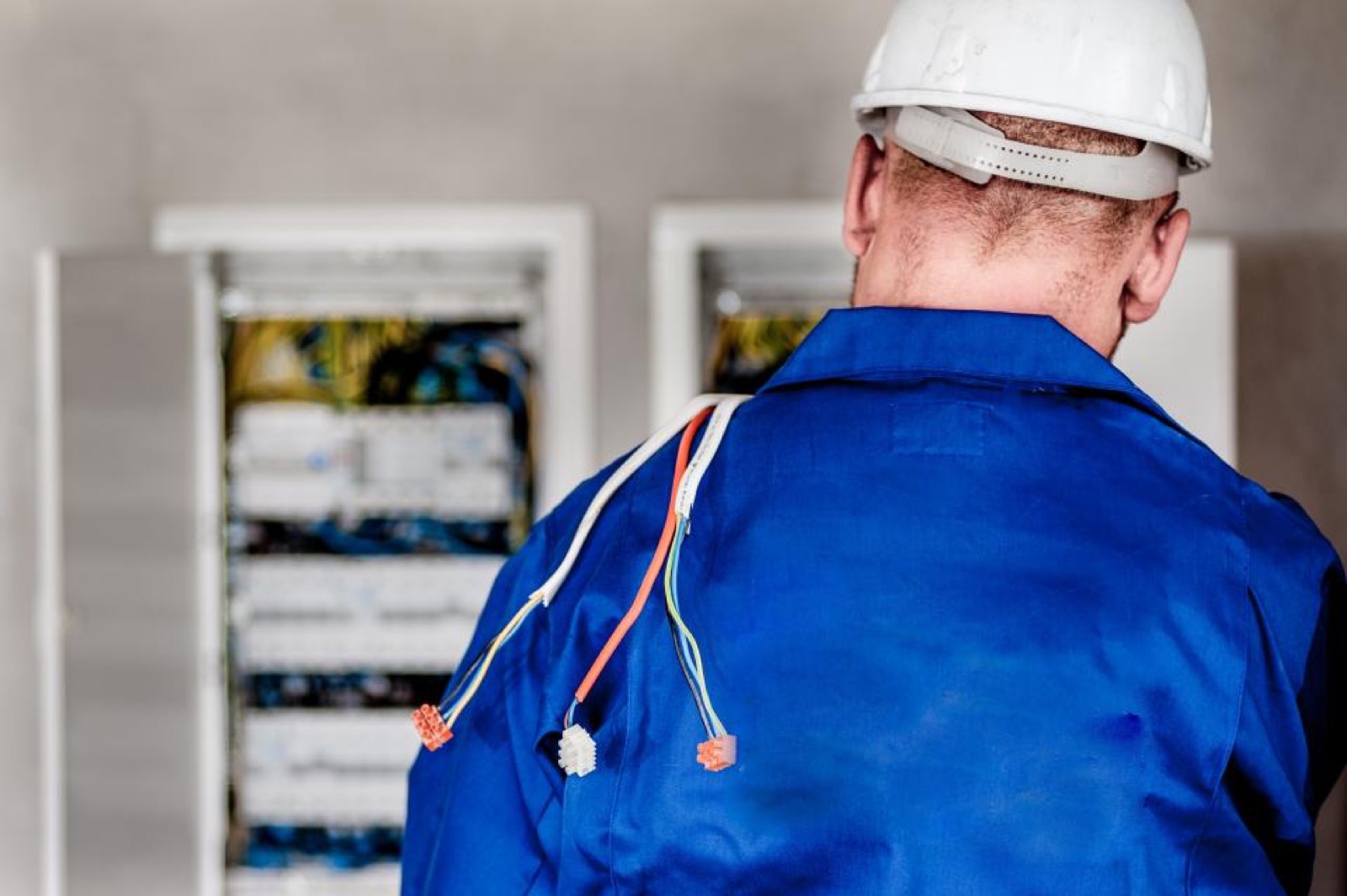 Open electrical panel showing breakers in a Cape Coral home